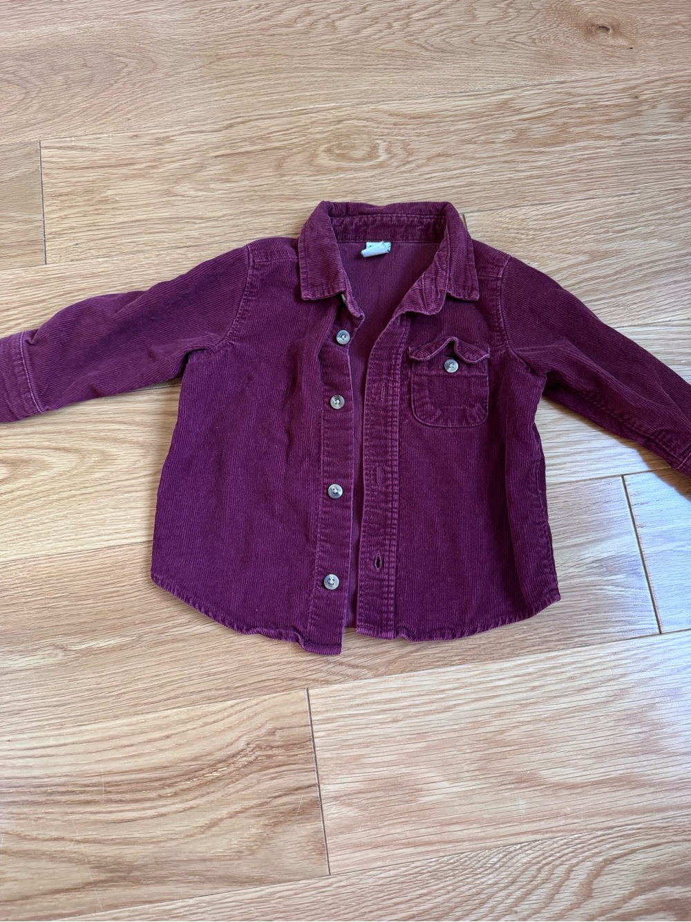 Old Navy Kids Corduroy Button-Up Jacket in Deep Wine